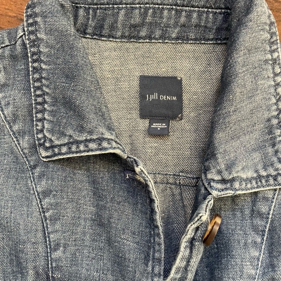 J. Jill Blue Denim Jacket with Button Accents - Picture 2 of 3